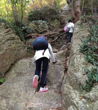 表口の登山道（岩場）