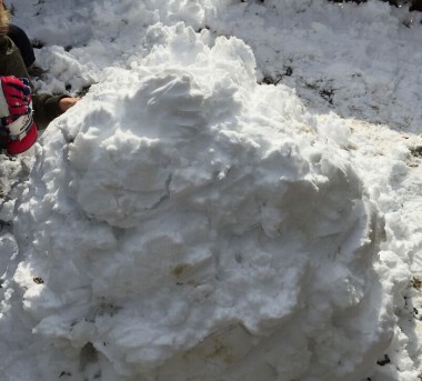 雪で山を作る
