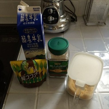 カフェモカの材料